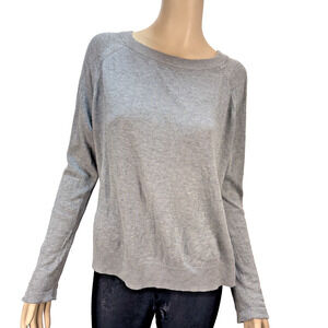 Lululemon Post Savasana Pullover Size 12 Heathered Medium Grey Long Sleeve